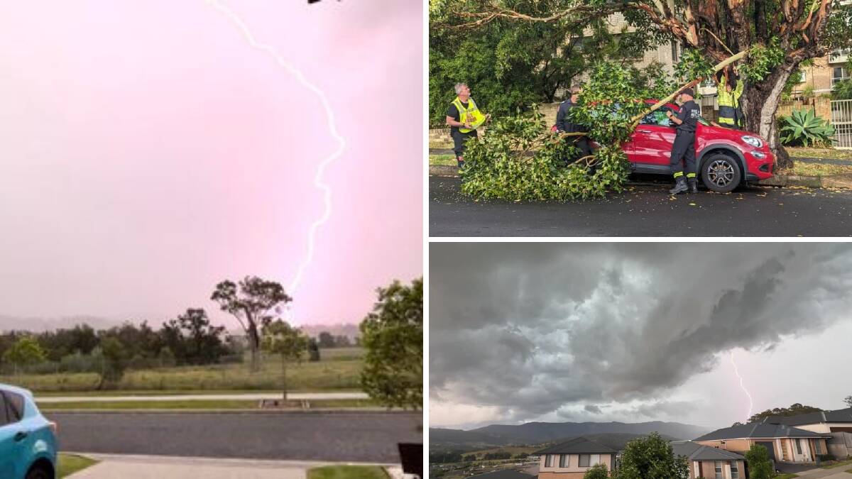 A wild storm struck the Illawarra on Thursday, November 9. Pictures by Cherie Collins, SES Shellharbour City supplied