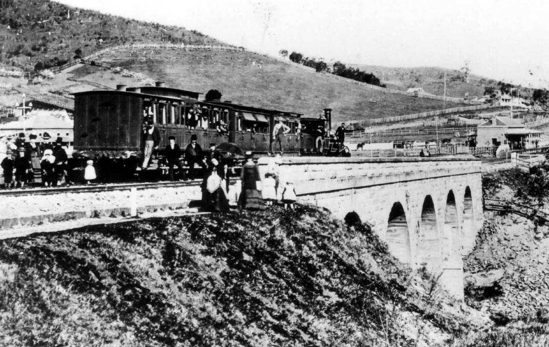 FORESIGHT: A train at Picton c.1871, on Stonequarry Creek viaduct built for double lines and still in use.