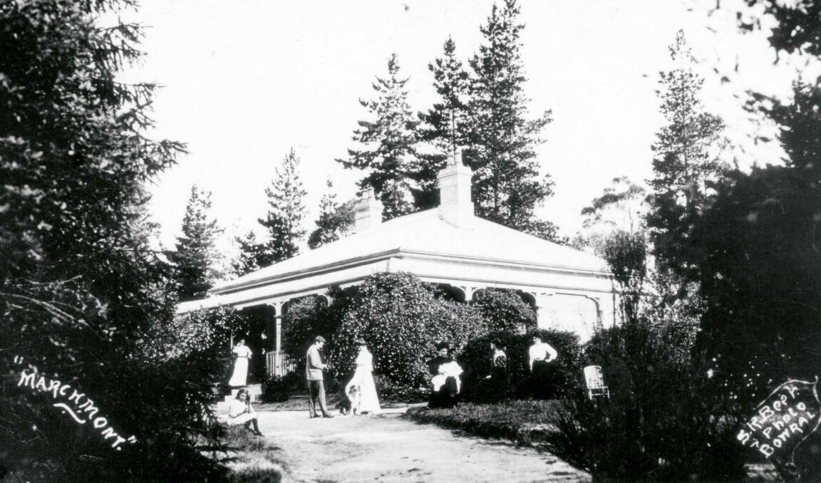 DECADES OF GUESTS: Marchmont guest house operated at Mittagong until destroyed in 1939 bushfires. 	Photos: BDH&FHS