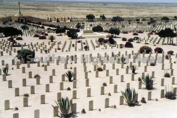 Between July and November 1942, the Australian 9th Division suffered almost 6,000 casualties at El Alamein - human lives marked by rows of memorials in the desert. 	Photo by Geoff Goodfellow
