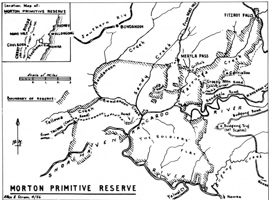 RUGGED DIVERSITY: Map by Allen Strom of the Reserve as gazetted in 1938.