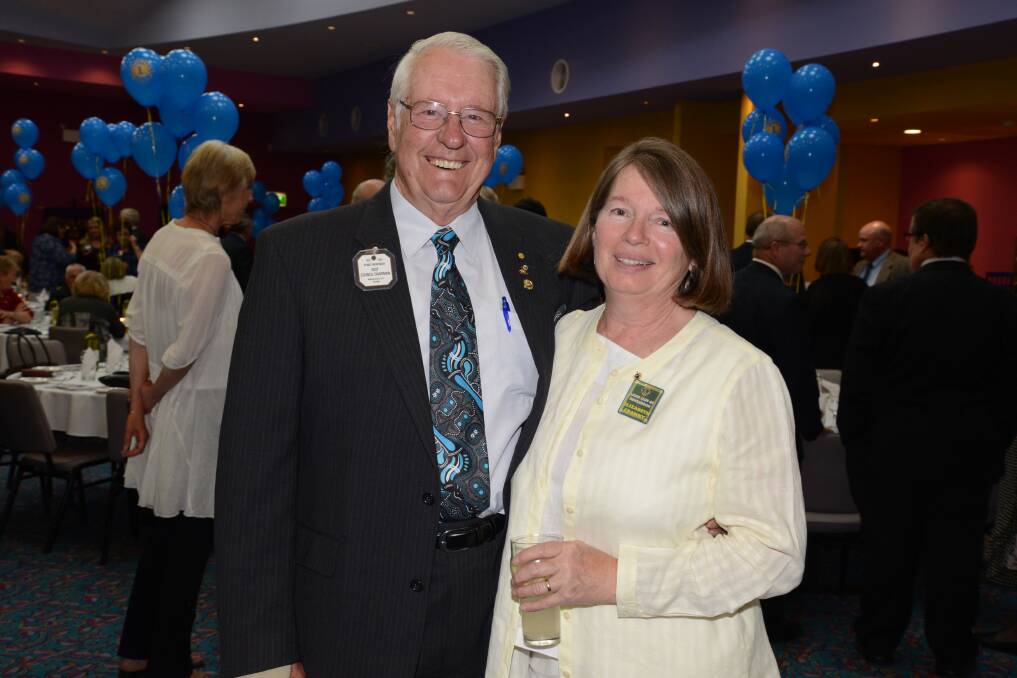 Past Chairman of Kangaloon Lions Franz Mairinger with Elizabeth Cranny.
