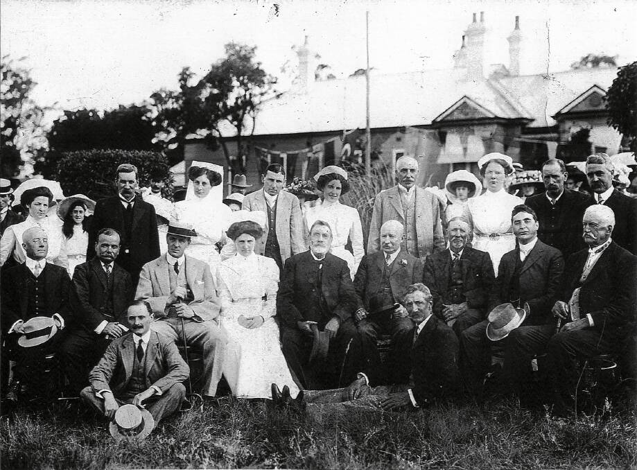 ADDITIONS OPENED: Lord Chelmsford seated to left of Matron Solling with Hospital board and staff in 1911. 
	Photos: BDH&FHS